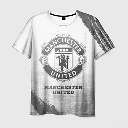 Футболка мужская Manchester United - white gradient, цвет: 3D-принт