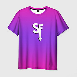 Футболка мужская Sally Face neon gradient, цвет: 3D-принт