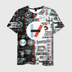 Мужская футболка Twenty one pilots glitch pattern