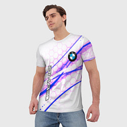 Футболка мужская BMW спортивный стиль, цвет: 3D-принт — фото 2