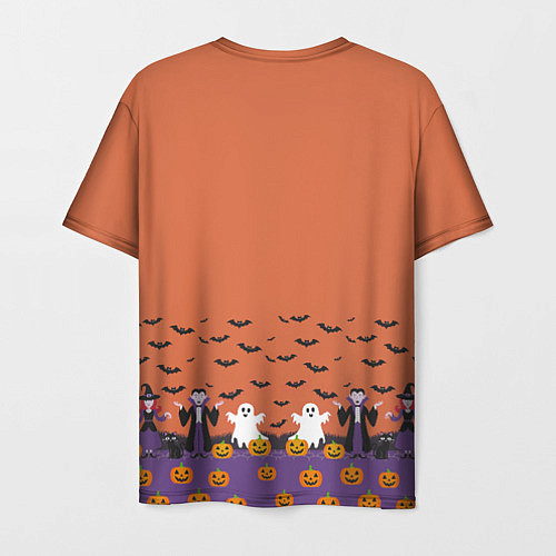 Мужская футболка Happy Halloween pattern / 3D-принт – фото 2