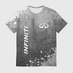 Мужская футболка Infiniti - grey gradient вертикально