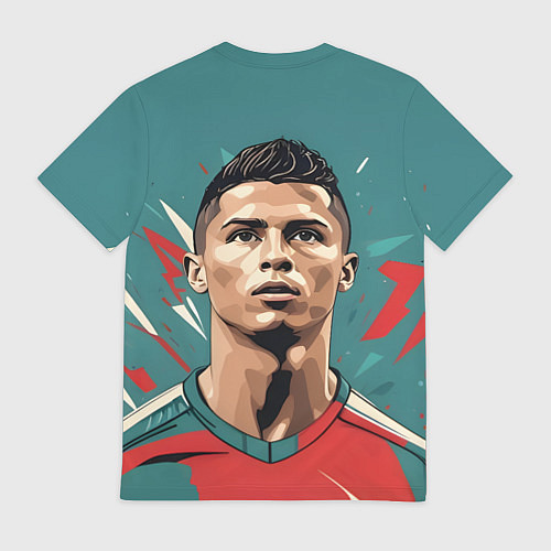 Мужская футболка Футболист Рональдо / 3D-принт – фото 2