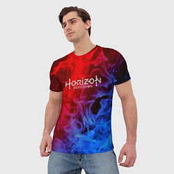 Футболка мужская Horizon zero dawn fire gradient, цвет: 3D-принт — фото 2