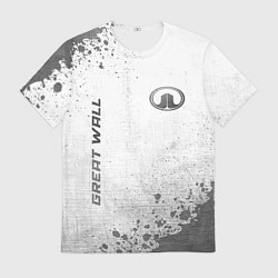 Мужская футболка Great Wall - white gradient вертикально