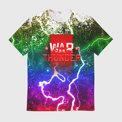 Футболка мужская Wartunder неоновые брызги красок, цвет: 3D-принт