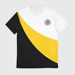 Мужская футболка Мы русские с нами Бог малый черный кцк Николай II