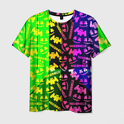 Мужская футболка Marshmello pattern neon steel