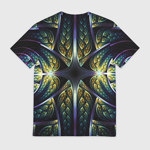 Мужская футболка Оптический узор из фрактала / 3D-принт – фото 2