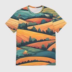 Мужская футболка Поля луга