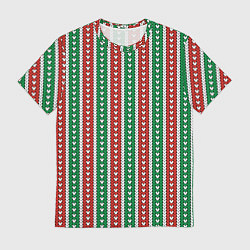 Мужская футболка Knitted pattern