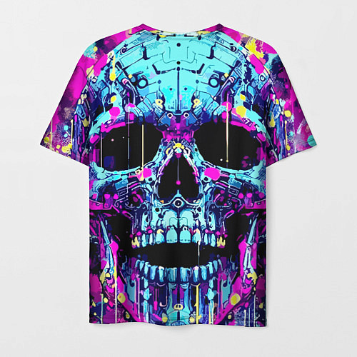 Мужская футболка Cool skull sketch - blots / 3D-принт – фото 2