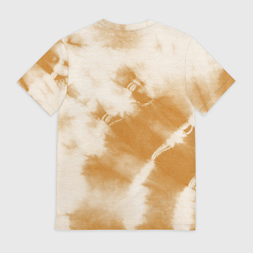 Мужская футболка Коричневый тай дай / 3D-принт – фото 2