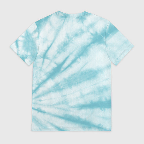Мужская футболка Голубой тай дай / 3D-принт – фото 2
