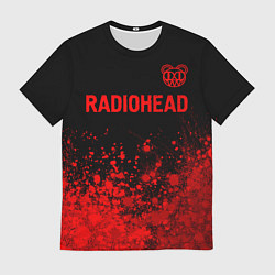 Футболка мужская Radiohead - red gradient посередине, цвет: 3D-принт