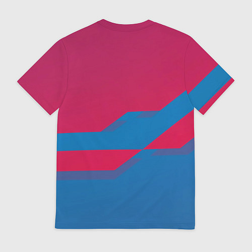 Мужская футболка Россия спортивная геометрия текстура / 3D-принт – фото 2