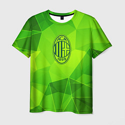 Футболка мужская AC Milan green poly, цвет: 3D-принт
