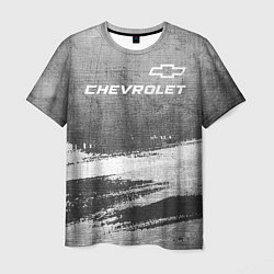Футболка мужская Chevrolet - grey gradient посередине, цвет: 3D-принт
