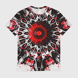 Мужская футболка Красная сюрреалистичная абстракция
