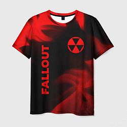 Футболка мужская Fallout - red gradient вертикально, цвет: 3D-принт