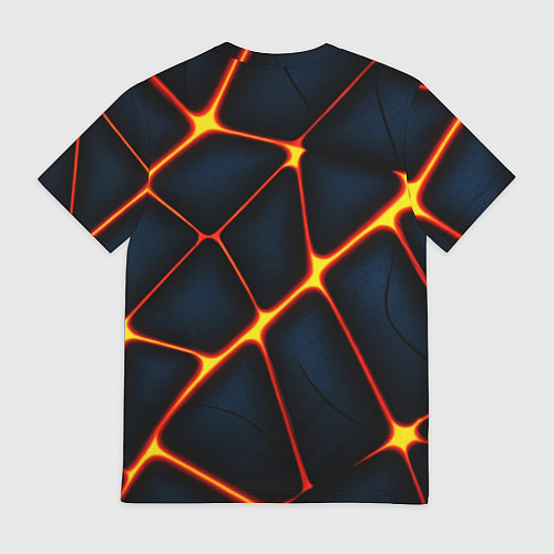Мужская футболка Каменный разлом с лавой / 3D-принт – фото 2