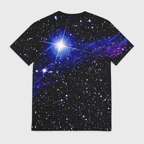 Мужская футболка Космонавт Гомер Симпсон на пончике - нейросеть / 3D-принт – фото 2