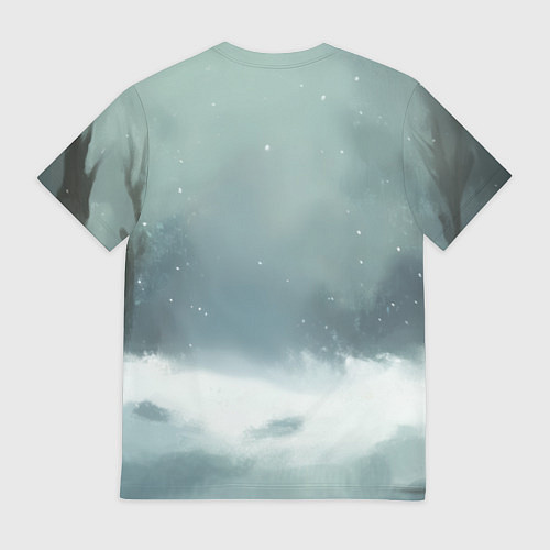 Мужская футболка Маленький новогодний мопс / 3D-принт – фото 2