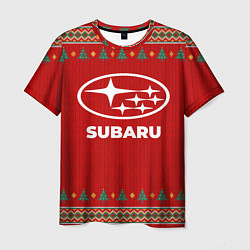 Футболка мужская Subaru new year, цвет: 3D-принт