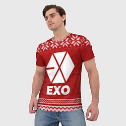 Футболка мужская Новогодний Exo, цвет: 3D-принт — фото 2
