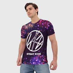 Футболка мужская Праздничный Stray Kids, цвет: 3D-принт — фото 2