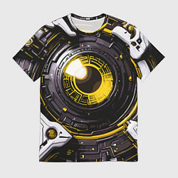 Мужская футболка Жёлтая сфера киберпанк