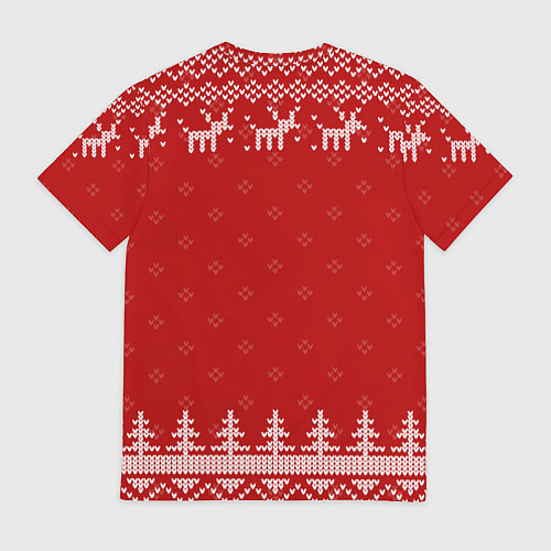 Мужская футболка Новогодний Infiniti с оленями / 3D-принт – фото 2