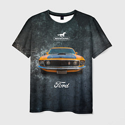 Футболка мужская Спортивный американский автомобиль Ford Mustang, цвет: 3D-принт
