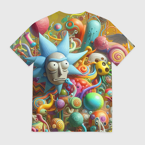 Мужская футболка Рик Санчес - абстракция / 3D-принт – фото 2