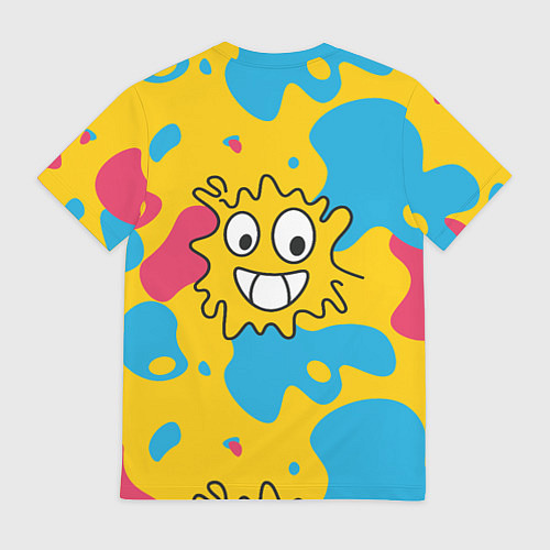 Мужская футболка Абстрактный узор с забавной желтой кляксой / 3D-принт – фото 2