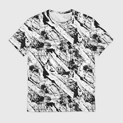 Мужская футболка Гранж текстура отпечатки краски