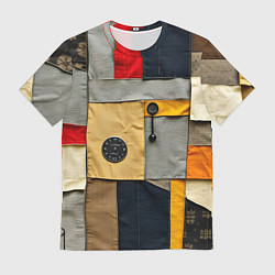 Мужская футболка Ретро пэчворк