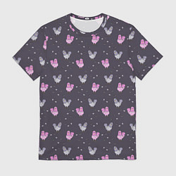 Мужская футболка Голуби и семечки на темном