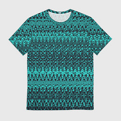 Мужская футболка Бирюзовый узоры