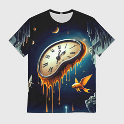Футболка мужская Течение времени - сюрреализм, цвет: 3D-принт