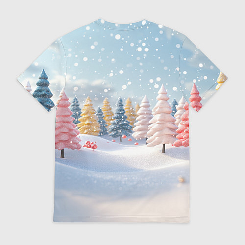 Мужская футболка Маленькая милая змейка 2025 / 3D-принт – фото 2