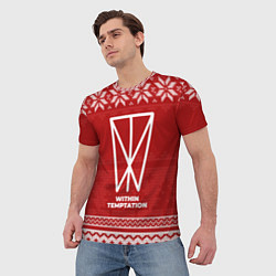 Футболка мужская Новогодний Within Temptation, цвет: 3D-принт — фото 2