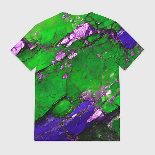 Мужская футболка A purple mineral in a green stone / 3D-принт – фото 2