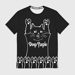 Футболка мужская Deep Purple: cat rock, цвет: 3D-принт