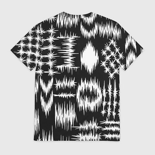 Мужская футболка Штриховка - геометрическая абстракция / 3D-принт – фото 2