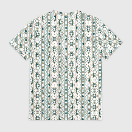 Мужская футболка Вертикальный узор с геометрическим рисунком / 3D-принт – фото 2