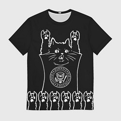 Футболка мужская Ramones: cat rock, цвет: 3D-принт