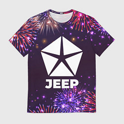 Футболка мужская Праздничный Jeep, цвет: 3D-принт