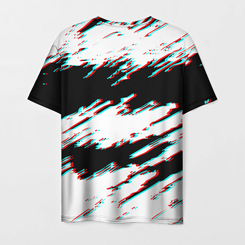 Мужская футболка Nasa glitch color / 3D-принт – фото 2