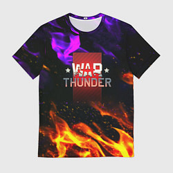 Футболка мужская Warthunder neon flame, цвет: 3D-принт